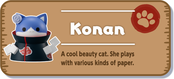 [Konan] A cool beauty cat. She plays with various kinds of paper.