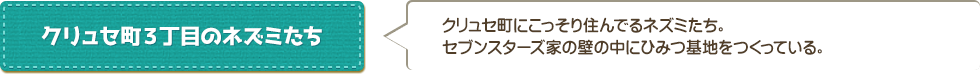 クリュセ町３丁目のネズミたち