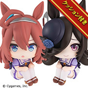 メガトレショップで るかっぷ ウマ娘 プリティーダービー ミホノブルボン&ライスシャワーセット 【特典オリジナルミニクッション付き】 の受注を開始しました！