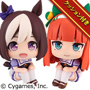 メガトレショップで ウマ娘 プリティーダービー スペシャルウィーク&サイレンススズカ セット 【特典オリジナルミニクッション付き】 の受注を開始しました！