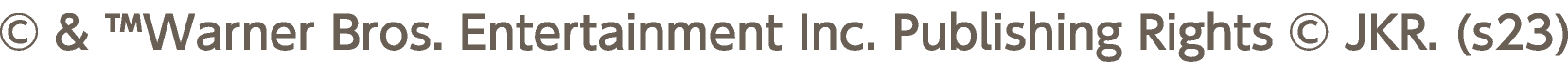 &copy; & &trade;Warner Bros. Entertainment Inc. Publishing Rights &copy; JKR. (s23)