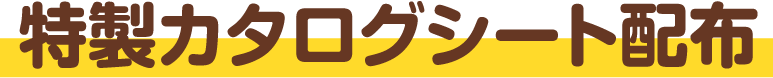 特製カタログシート配布